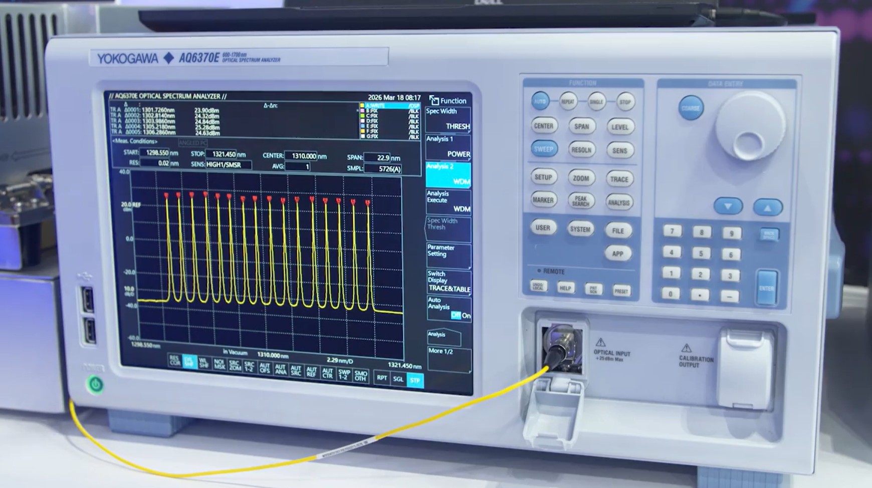 16 DWDM wavelengths @200GHz supported by Lumentum’s UHP laser