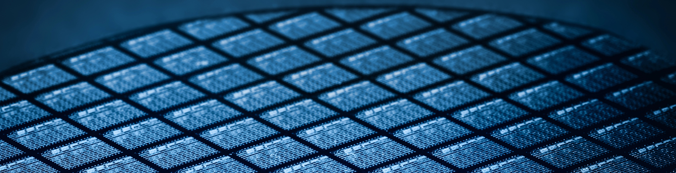 Close-up of wafer